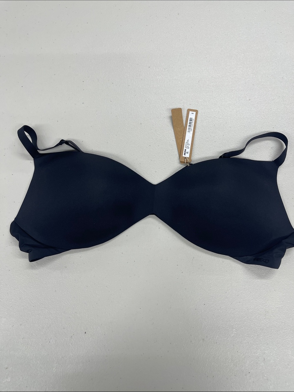 SKIMS wireless form push up plunge bra 40C Onyx
